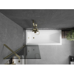 Mexen Next Kádparaván 1 részes 60 x 150 cm, grafit, arany - 895-060-000-00-40-50 Kádparaván