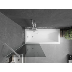 Mexen Next Kádparaván 1 részes 70 x 150 cm, grafit,  fehér  - 895-070-000-00-40-20 Kádparaván