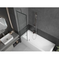 Mexen Next Kádparaván 1 részes 50 x 150 cm, fekete wzór, króm - 895-050-000-00-70-01 Kádparaván