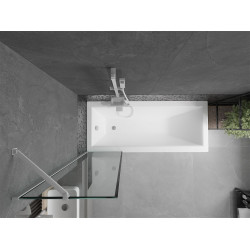 Mexen Next Kádparaván 1 részes 50 x 150 cm, fekete wzór,  fehér  - 895-050-000-00-70-20 Kádparaván