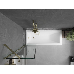 Mexen Next Kádparaván 1 részes 50 x 150 cm, fekete wzór, arany - 895-050-000-00-70-50 Kádparaván