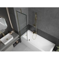 Mexen Next Kádparaván 1 részes 50 x 150 cm, fekete wzór, arany - 895-050-000-00-70-50 Kádparaván