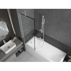 Mexen Next Kádparaván 1 részes 60 x 150 cm, fekete wzór,  fehér  - 895-060-000-00-70-20 Kádparaván