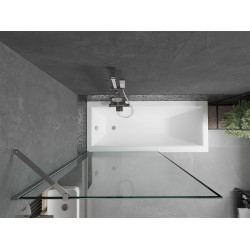 Mexen Next Kádparaván 1 részes 70 x 150 cm, fekete wzór, króm - 895-070-000-00-70-01 Kádparaván