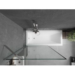 Mexen Next Kádparaván 1 részes 70 x 150 cm, fekete wzór, króm - 895-070-000-00-70-01 Kádparaván