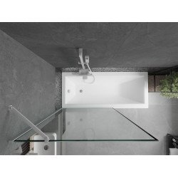 Mexen Next Kádparaván 1 részes 70 x 150 cm, fekete wzór,  fehér  - 895-070-000-00-70-20 Kádparaván