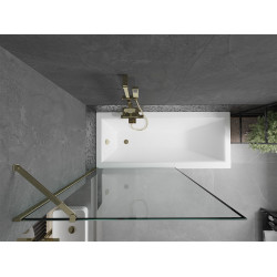 Mexen Next Kádparaván 1 részes 70 x 150 cm, fekete wzór, arany - 895-070-000-00-70-50 Kádparaván