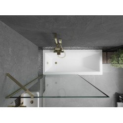 Mexen Next Kádparaván 1 részes 70 x 150 cm, fekete wzór, arany - 895-070-000-00-70-50 Kádparaván