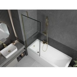 Mexen Next Kádparaván 1 részes 70 x 150 cm, fekete wzór, arany - 895-070-000-00-70-50 Kádparaván