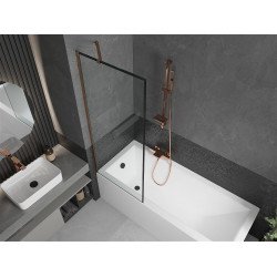 Mexen Next Kádparaván 1 részes 70 x 150 cm, fekete wzór, rózsa arany - 895-070-000-00-70-60 Kádparaván
