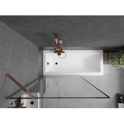 Mexen Next Kádparaván 1 részes 70 x 150 cm, fekete wzór, rózsa arany - 895-070-000-00-70-60 Kádparaván