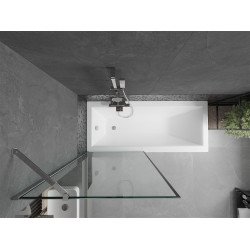 Mexen Next Kádparaván 1 részes 80 x 150 cm, fekete wzór, króm - 895-080-000-00-70-01 Kádparaván
