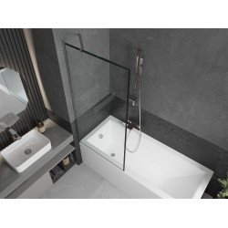 Mexen Next Kádparaván 1 részes 80 x 150 cm, fekete wzór, króm - 895-080-000-00-70-01 Kádparaván