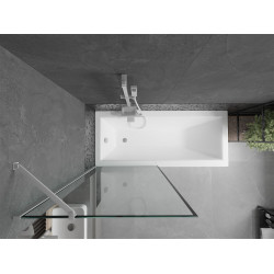 Mexen Next Kádparaván 1 részes 80 x 150 cm, fekete wzór,  fehér  - 895-080-000-00-70-20 Kádparaván