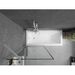 Mexen Next Kádparaván 1 részes 80 x 150 cm, fekete wzór,  fehér  - 895-080-000-00-70-20 Kádparaván