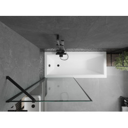 Mexen Next Kádparaván 1 részes 80 x 150 cm, fekete wzór, fekete - 895-080-000-00-70-70 Kádparaván