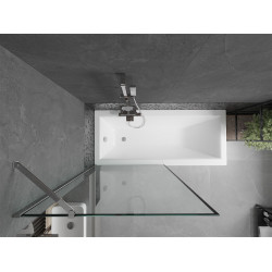Mexen Next Kádparaván 1 részes 90 x 150 cm, fekete wzór, króm - 895-090-000-00-70-01 Kádparaván