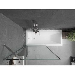 Mexen Next Kádparaván 1 részes 90 x 150 cm, fekete wzór, króm - 895-090-000-00-70-01 Kádparaván