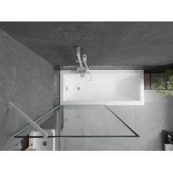 Mexen Next Kádparaván 1 részes 90 x 150 cm, fekete wzór,  fehér  - 895-090-000-00-70-20 Kádparaván