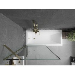 Mexen Next Kádparaván 1 részes 90 x 150 cm, fekete wzór, arany - 895-090-000-00-70-50 Kádparaván