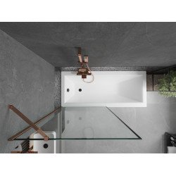 Mexen Next Kádparaván 1 részes 90 x 150 cm, fekete wzór, rózsa arany - 895-090-000-00-70-60 Kádparaván