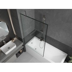 Mexen Next Kádparaván 1 részes 100 x 150 cm, fekete wzór, króm - 895-100-000-00-70-01 Kádparaván
