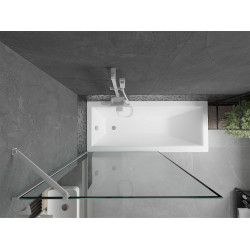 Mexen Next Kádparaván 1 részes 100 x 150 cm, fekete wzór,  fehér  - 895-100-000-00-70-20 Kádparaván