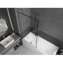 Mexen Next Kádparaván 1 részes 100 x 150 cm, fekete wzór, arany - 895-100-000-00-70-50 Kádparaván