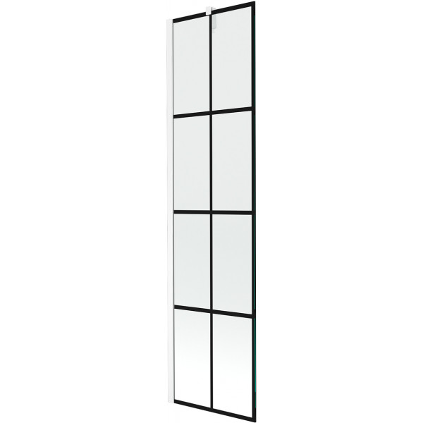 Mexen Next Kádparaván 1 részes 50 x 150 cm, fekete wzór,  fehér  - 895-050-000-00-77-20 Kádparaván