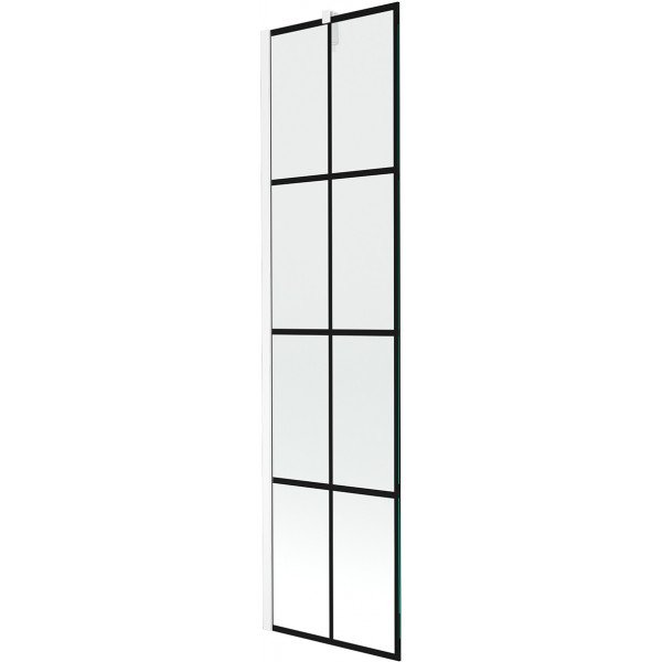 Mexen Next Kádparaván 1 részes 50 x 150 cm, fekete wzór,  fehér  - 895-050-000-00-77-20 Kádparaván