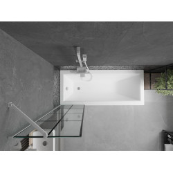 Mexen Next Kádparaván 1 részes 50 x 150 cm, fekete wzór,  fehér  - 895-050-000-00-77-20 Kádparaván