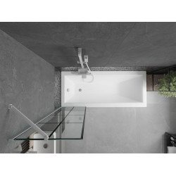 Mexen Next Kádparaván 1 részes 50 x 150 cm, fekete wzór,  fehér  - 895-050-000-00-77-20 Kádparaván