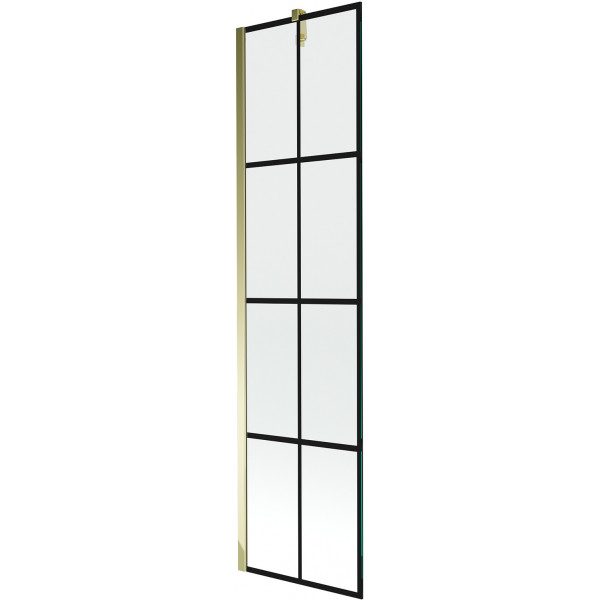Mexen Next Kádparaván 1 részes 50 x 150 cm, fekete wzór, arany - 895-050-000-00-77-50 Kádparaván