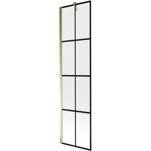 Mexen Next Kádparaván 1 részes 50 x 150 cm, fekete wzór, arany - 895-050-000-00-77-50 Kádparaván