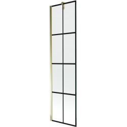 Mexen Next Kádparaván 1 részes 50 x 150 cm, fekete wzór, arany - 895-050-000-00-77-50 Kádparaván Fürdökád Mexen