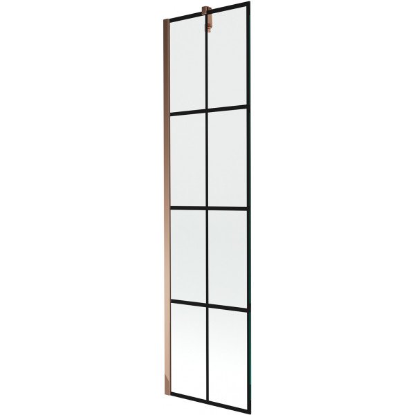 Mexen Next Kádparaván 1 részes 50 x 150 cm, fekete wzór, rózsa arany - 895-050-000-00-77-60 Kádparaván