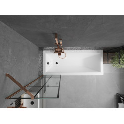 Mexen Next Kádparaván 1 részes 50 x 150 cm, fekete wzór, rózsa arany - 895-050-000-00-77-60 Kádparaván