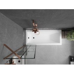 Mexen Next Kádparaván 1 részes 50 x 150 cm, fekete wzór, rózsa arany - 895-050-000-00-77-60 Kádparaván