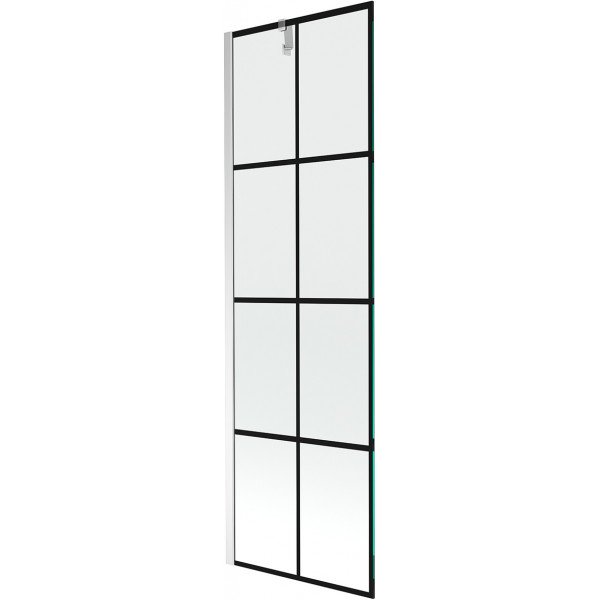 Mexen Next Kádparaván 1 részes 60 x 150 cm, fekete wzór, króm - 895-060-000-00-77-01 Kádparaván