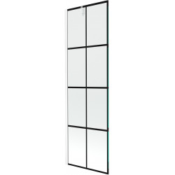 Mexen Next Kádparaván 1 részes 60 x 150 cm, fekete wzór,  fehér  - 895-060-000-00-77-20 Kádparaván Fürdökád Mexen