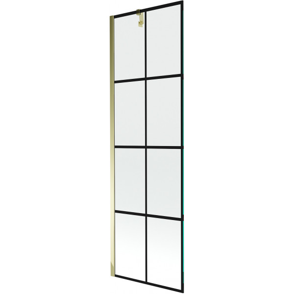 Mexen Next Kádparaván 1 részes 60 x 150 cm, fekete wzór, arany - 895-060-000-00-77-50 Kádparaván