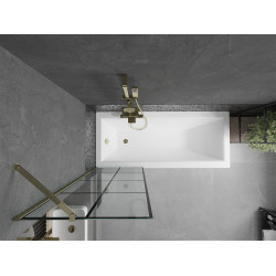 Mexen Next Kádparaván 1 részes 60 x 150 cm, fekete wzór, arany - 895-060-000-00-77-50 Kádparaván