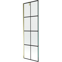 Mexen Next Kádparaván 1 részes 60 x 150 cm, fekete wzór, arany - 895-060-000-00-77-50 Kádparaván Fürdökád Mexen