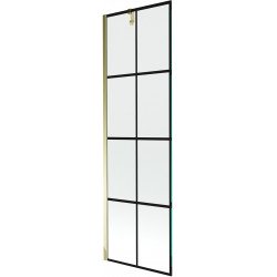 Mexen Next Kádparaván 1 részes 60 x 150 cm, fekete wzór, arany - 895-060-000-00-77-50 Kádparaván Fürdökád Mexen