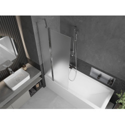 Mexen Flip Kádparaván 1 részes 80 x 150 cm, szron, króm - 894-080-101-01-30 Kádparaván