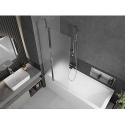 Mexen Flip Kádparaván 1 részes 80 x 150 cm, szron, króm - 894-080-101-01-30 Kádparaván