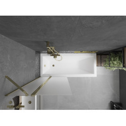 Mexen Flip Kádparaván 1 részes 80 x 150 cm, szron, arany - 894-080-101-50-30 Kádparaván