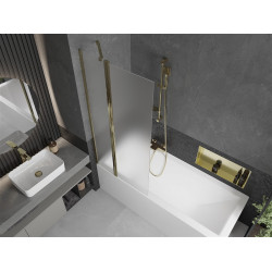 Mexen Flip Kádparaván 1 részes 80 x 150 cm, szron, arany - 894-080-101-50-30 Kádparaván