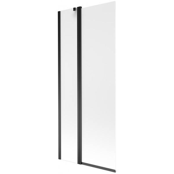Mexen Flip Kádparaván 1 részes 80 x 150 cm, szron, fekete - 894-080-101-70-30 Kádparaván