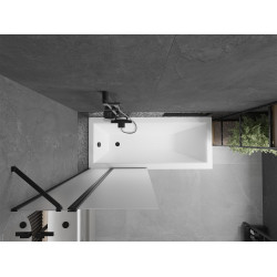 Mexen Flip Kádparaván 1 részes 80 x 150 cm, szron, fekete - 894-080-101-70-30 Kádparaván